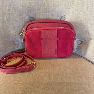 Pom Pom London Suede & Leather Pink Bag - NWOT